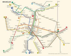 Карта метрополитена Брюсселя
